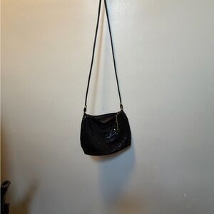 Whiting and Davis Vintage Black Sequin mesh glitter Crossbody Bag - Women